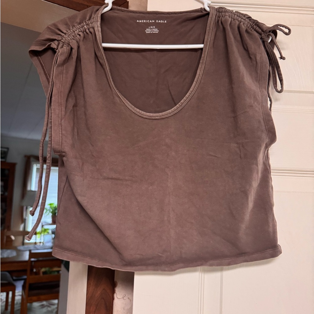 American Eagle Outfitters Taupe Blouse